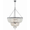 Crystorama Rylee 32'' Chandelier in Matte Black - Front View