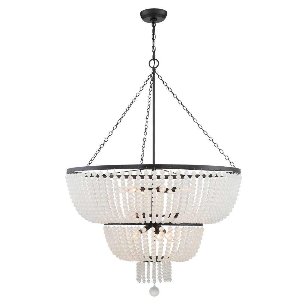 Crystorama Rylee 32'' Chandelier in Matte Black - Additional View