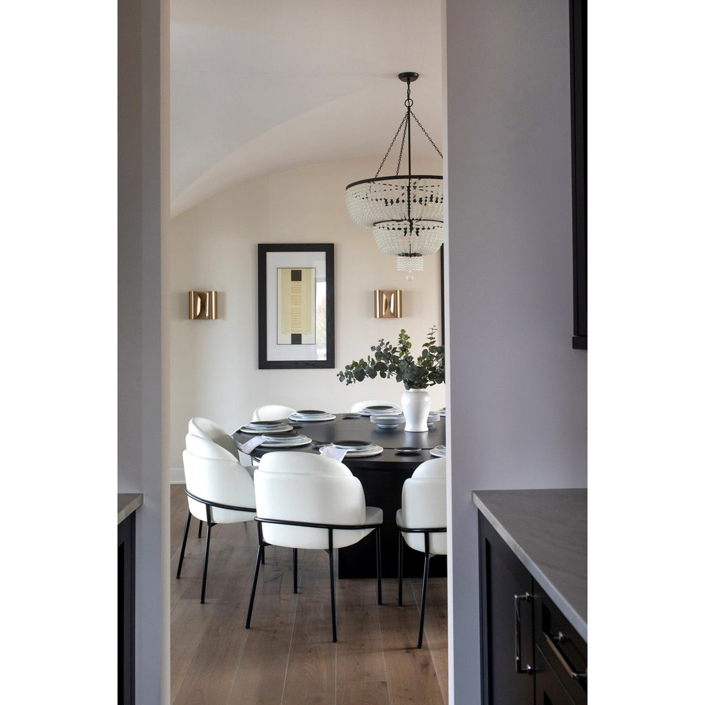 Crystorama Rylee 32'' Chandelier in Matte Black - Lifestyle View