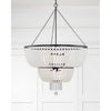 Crystorama Rylee 32'' Chandelier in Matte Black - Lifestyle View