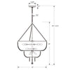Crystorama Rylee 32'' Chandelier - Product Dimensions