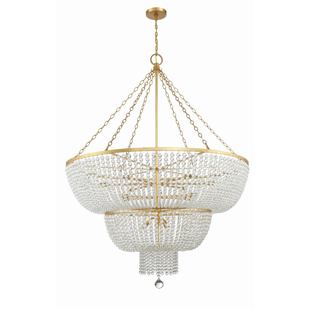 Crystorama Rylee 48.5'' Chandelier in Antique Gold - Additional View
