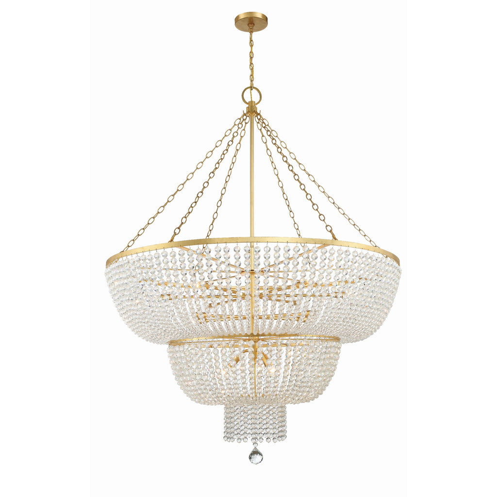 Crystorama Rylee 48.5'' Chandelier in Antique Gold - Additional View