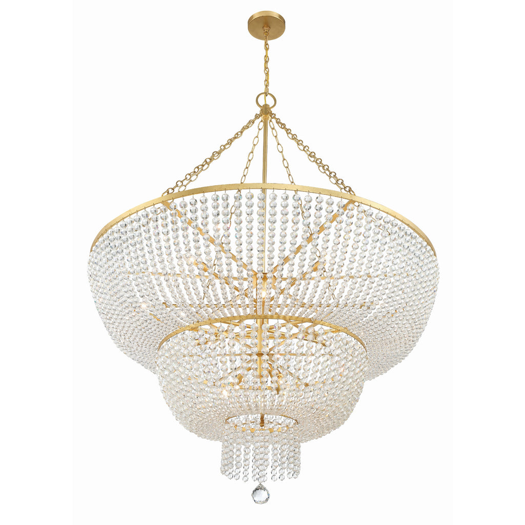 Crystorama Rylee 48.5'' Chandelier in Antique Gold - Additional View