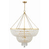 Crystorama Rylee 48.5'' Chandelier in Antique Gold - Front View