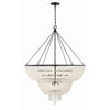 Crystorama Rylee 48.5'' Chandelier in Matte Black - Front View