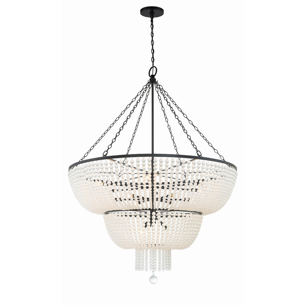 Crystorama Rylee 48.5'' Chandelier in Matte Black - Additional View