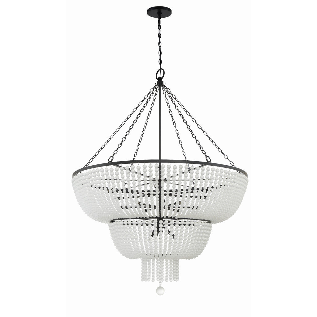 Crystorama Rylee 48.5'' Chandelier in Matte Black - Additional View