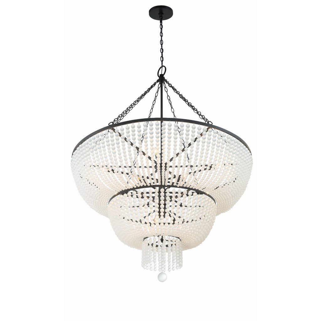 Crystorama Rylee 48.5'' Chandelier in Matte Black - Additional View