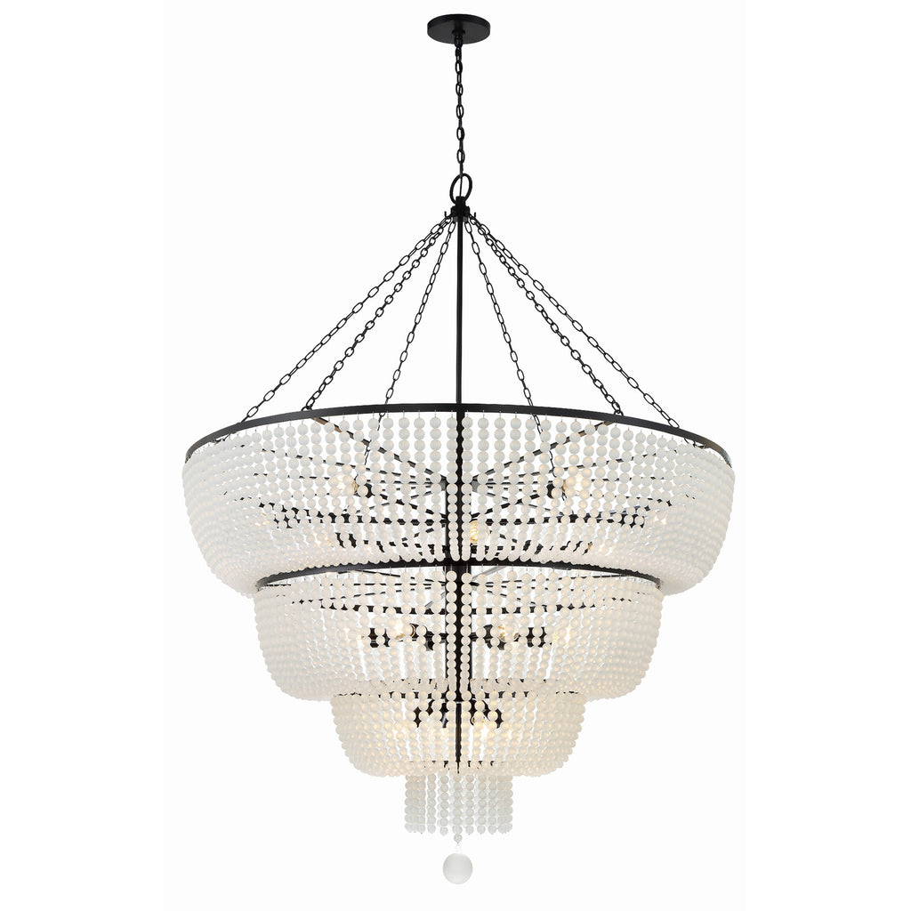Crystorama Rylee 60'' Chandelier in Matte Black - Additional View