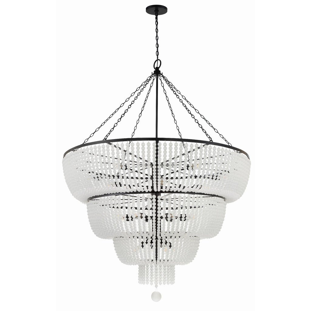 Crystorama Rylee 60'' Chandelier in Matte Black - Additional View
