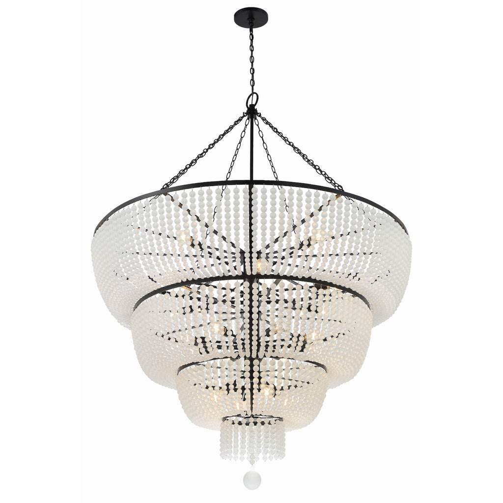Crystorama Rylee 60'' Chandelier in Matte Black - Additional View