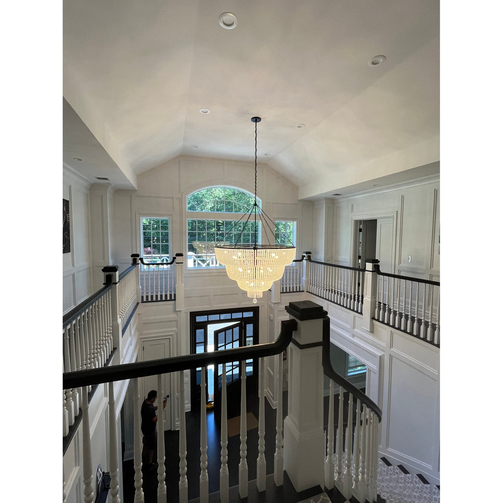 Crystorama Rylee 60'' Chandelier in Matte Black - Lifestyle View