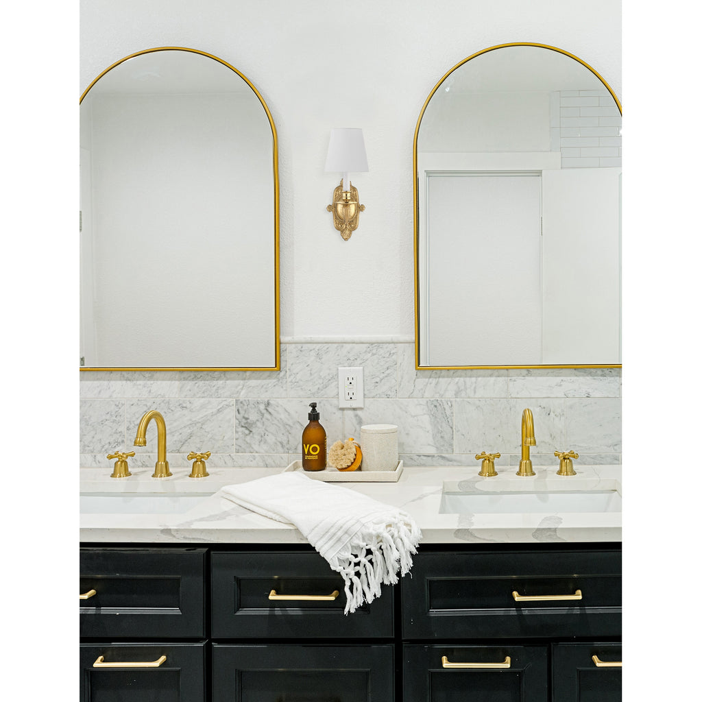 Crystorama Marlowe 5'' Sconce in Polished Brass - Lifestyle View