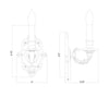 Crystorama Marlowe 5'' Sconce - Product Dimensions