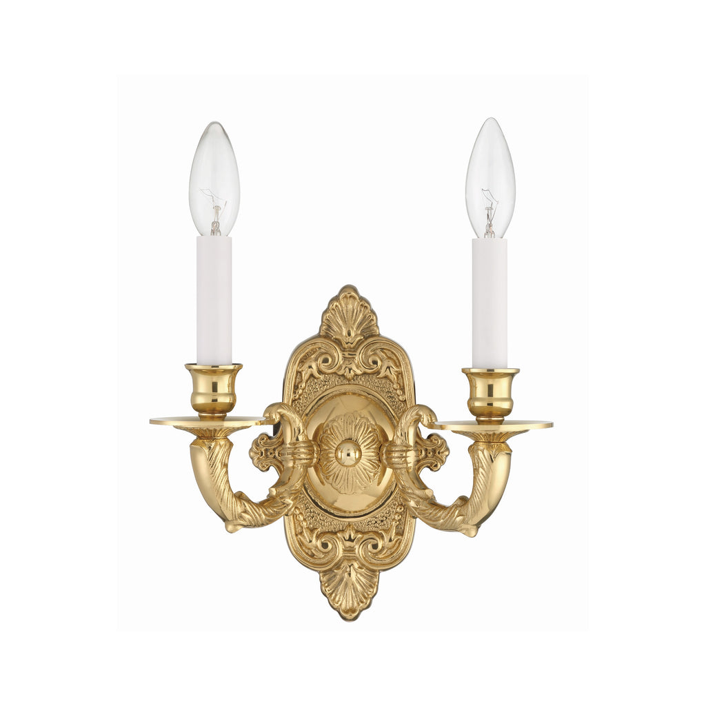 Crystorama Marlowe 10'' Sconce in Polished Brass - Additional View
