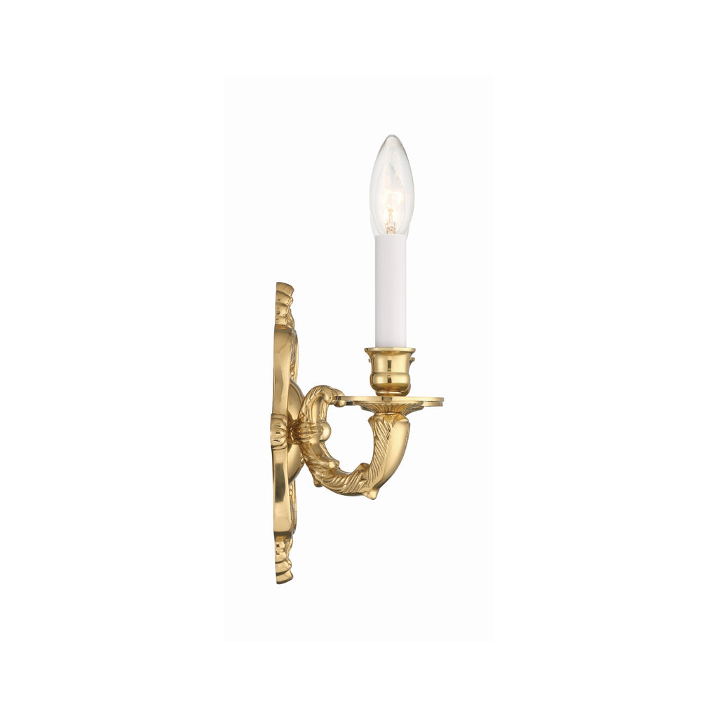 Crystorama Marlowe 10'' Sconce in Polished Brass - Additional View