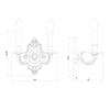 Crystorama Marlowe 10'' Sconce - Product Dimensions