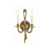 Crystorama Lexsi 8'' Sconce in Olde Brass - Front View