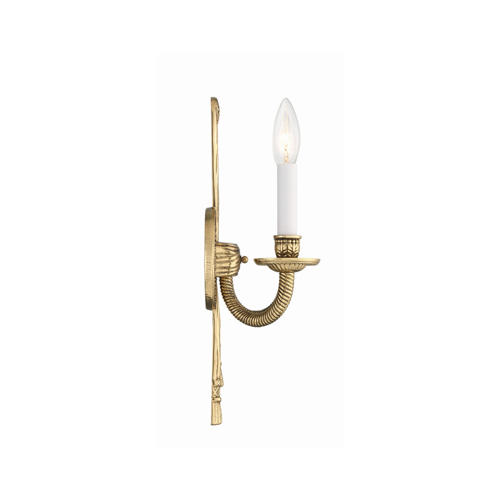 Crystorama Lexsi 8'' Sconce in Olde Brass - Additional View