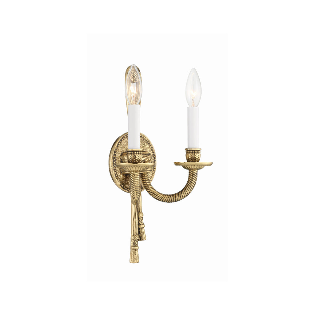Crystorama Lexsi 8'' Sconce in Olde Brass - Additional View
