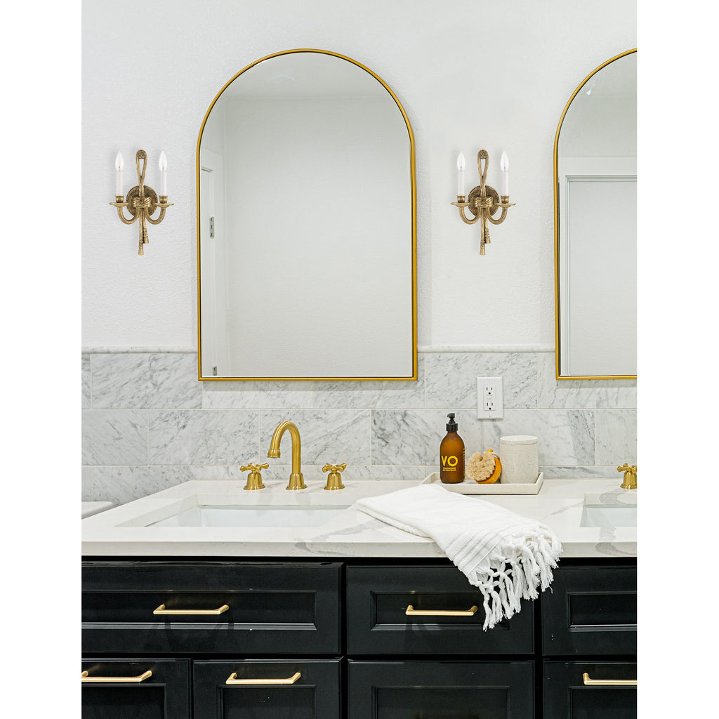 Crystorama Lexsi 8'' Sconce in Olde Brass - Lifestyle View