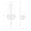 Crystorama Lexsi 8'' Sconce - Product Dimensions