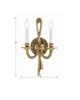 650-OB Lexsi 8'' Sconce | Dimensions Image