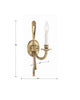 651-OB Crystorama 1 Light Cast Brass Sconce | Dimensions Image