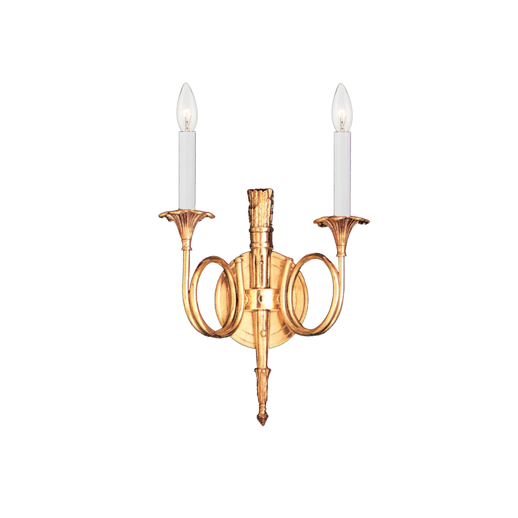 Crystorama Crystorama 11" Sconce in Polished Brass - Front View