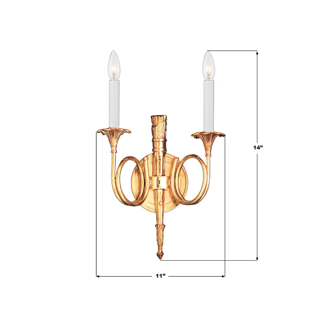 Crystorama Crystorama 11" Sconce - Product Dimensions