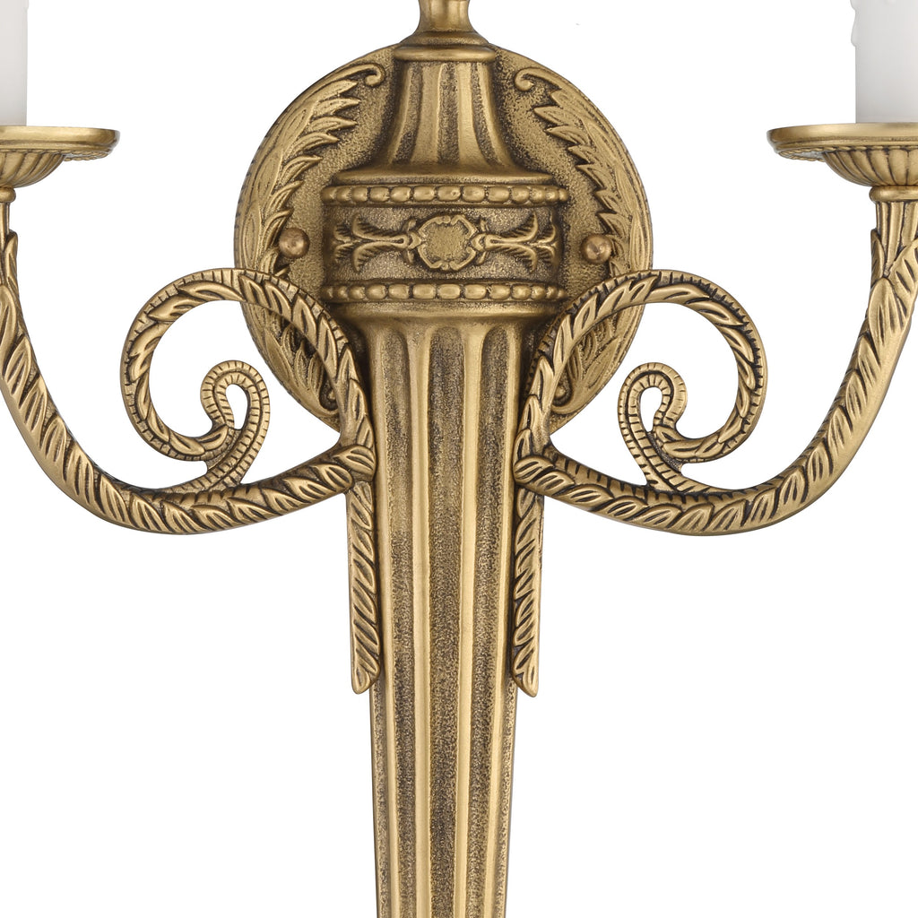 662-MB Crystorama 2 Light Cast Brass Sconce | Alternate Image