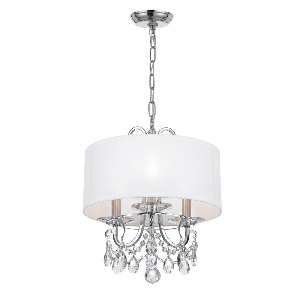 Crystorama Othello 14'' Chandelier in Polished Chrome - Front View