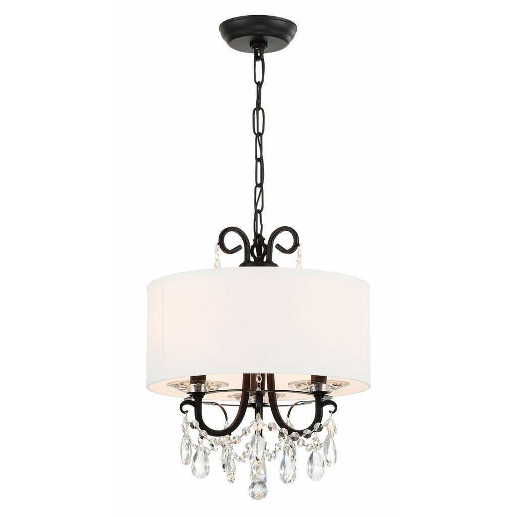 Crystorama Othello 14'' Chandelier in Matte Black - Additional View