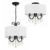 Crystorama Othello 14'' Chandelier in Matte Black - Additional View