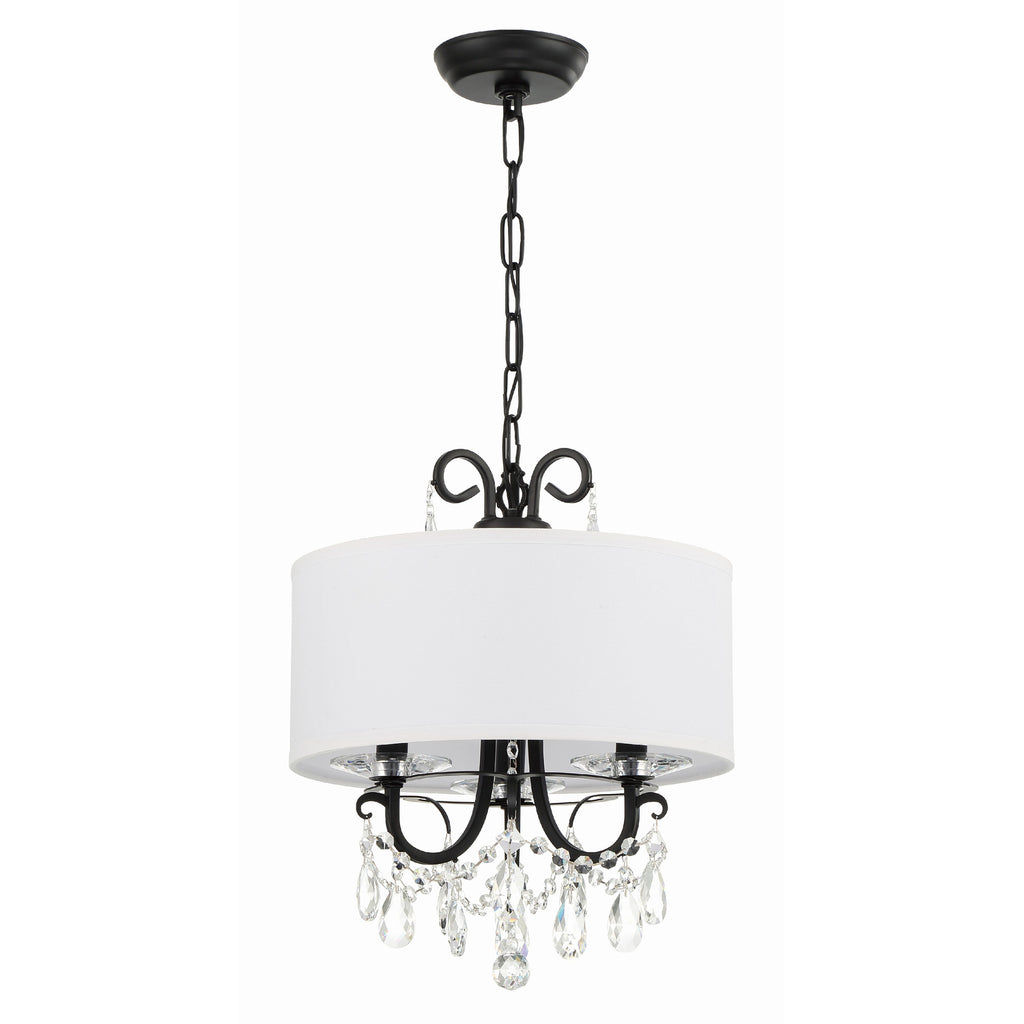 Crystorama Othello 14'' Chandelier in Matte Black - Additional View