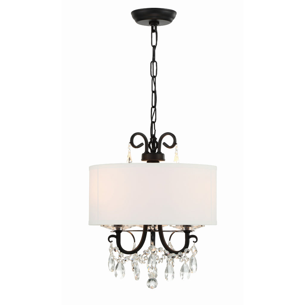 Crystorama Othello 14'' Chandelier in Matte Black - Additional View