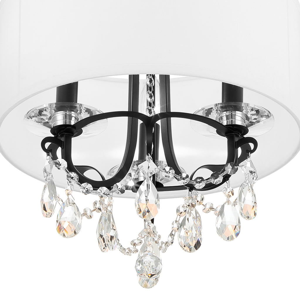 Crystorama Othello 14'' Chandelier in Matte Black - Additional View