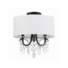 Crystorama Othello 14'' Semi Flush Mount in Matte Black - Additional View