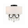 Crystorama Othello 14'' Semi Flush Mount in Matte Black - Additional View