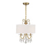 Crystorama Othello 14'' Chandelier in Vibrant Gold - Front View