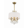 Crystorama Othello 14'' Chandelier in Vibrant Gold - Front View