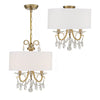 Crystorama Othello 14'' Chandelier in Vibrant Gold - Additional View
