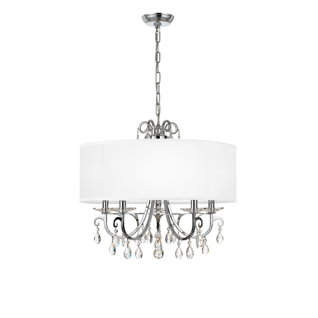 Crystorama Othello 24'' Chandelier in Polished Chrome - Front View