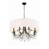 Crystorama Othello 24'' Chandelier in Polished Chrome - Front View