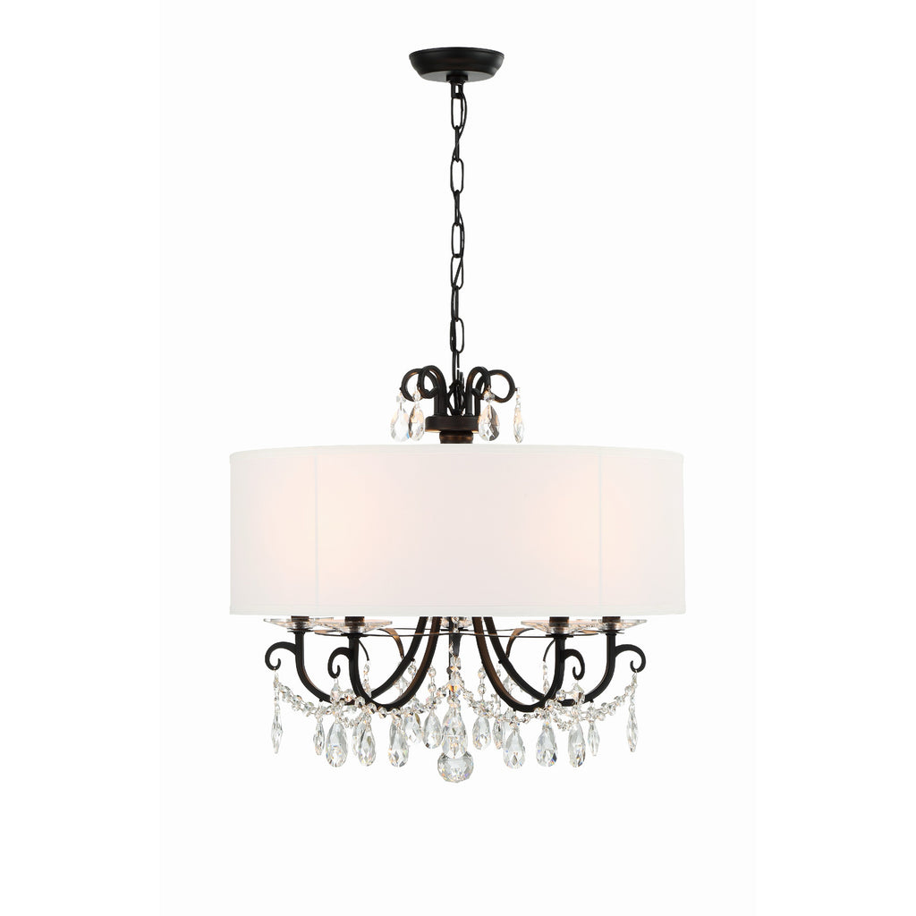 Crystorama Othello 24'' Chandelier in Matte Black - Additional View