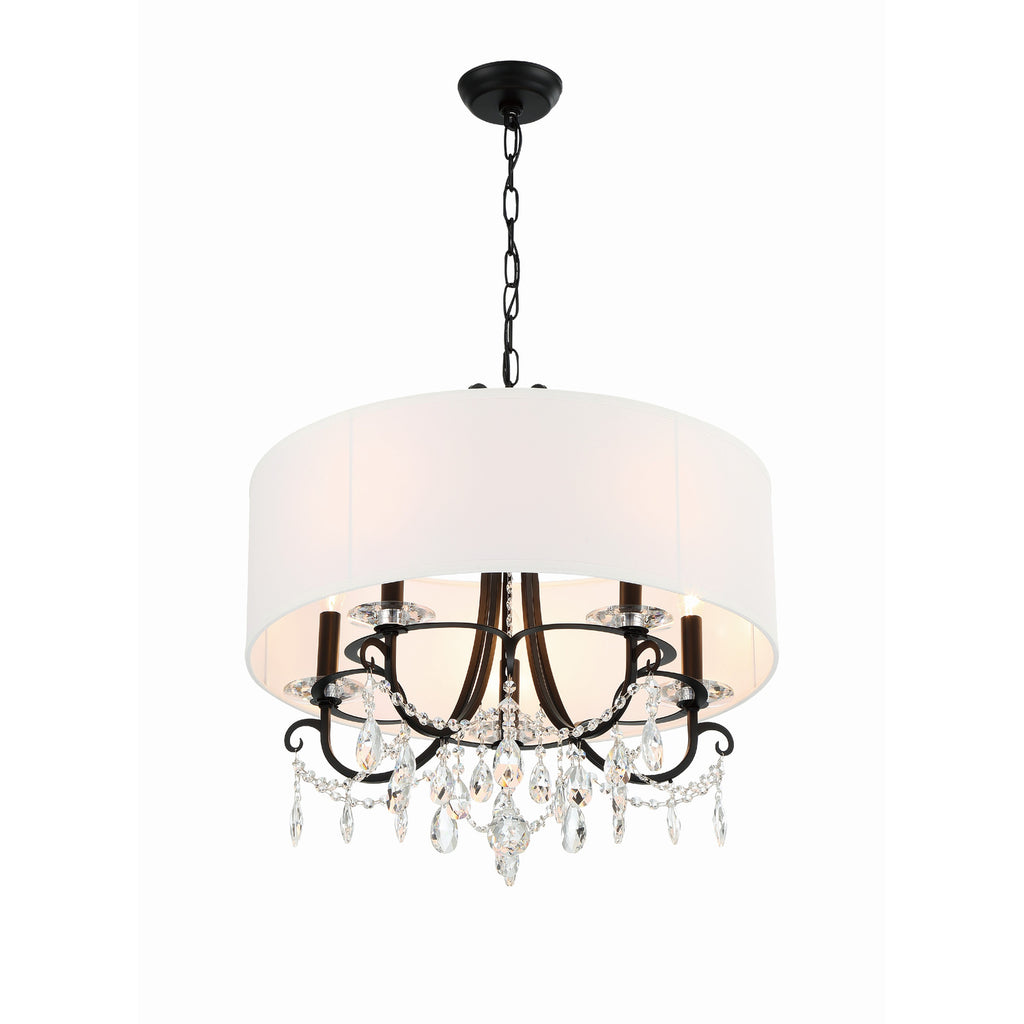 Crystorama Othello 24'' Chandelier in Matte Black - Additional View