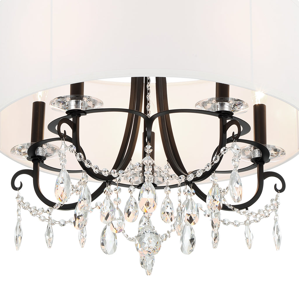 Crystorama Othello 24'' Chandelier in Matte Black - Additional View