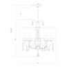 Crystorama Othello 24'' Chandelier - Product Dimensions