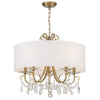 Crystorama Othello 24'' Chandelier in Vibrant Gold - Front View
